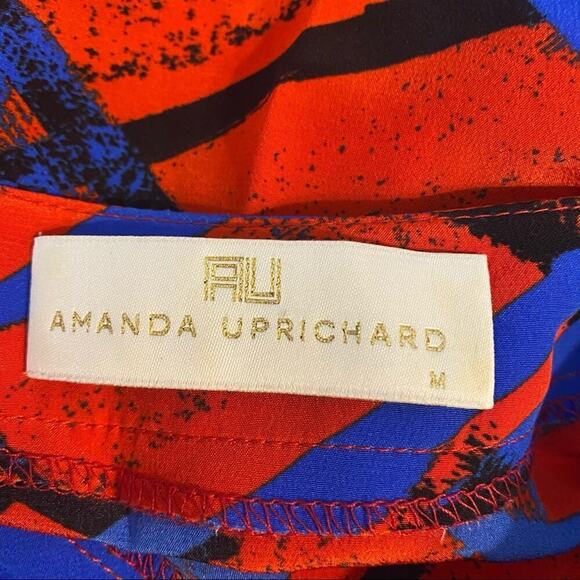 AMANDA UPRICHARD V-NECK 100% silk Size medium dress popover blouse - Picture 6 of 7